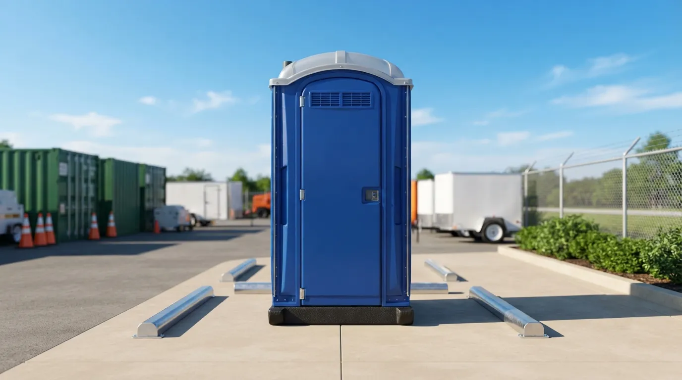 Portable toilet units ready for delivery in Carmel, IN